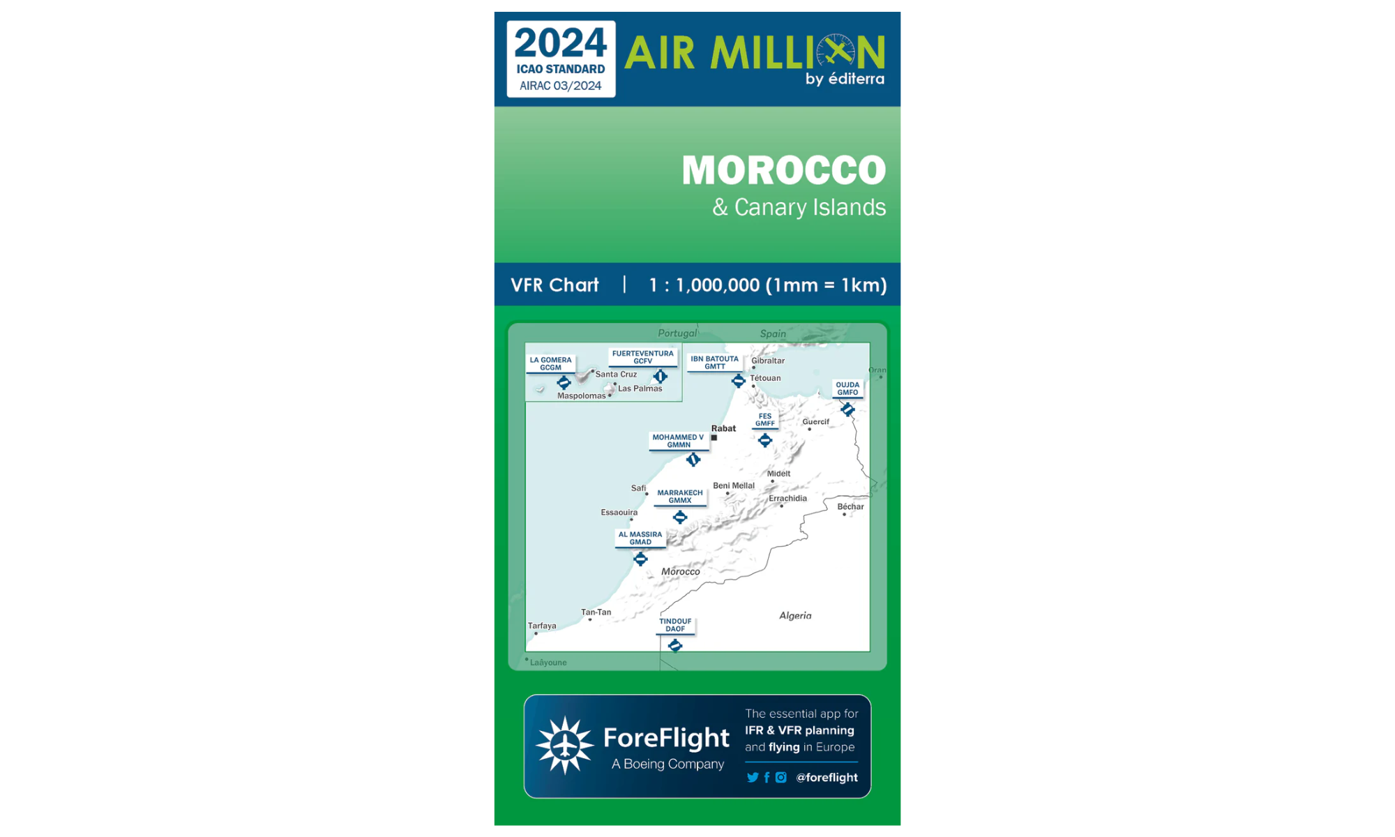 Air Million VFR Morocco 2024 Chart